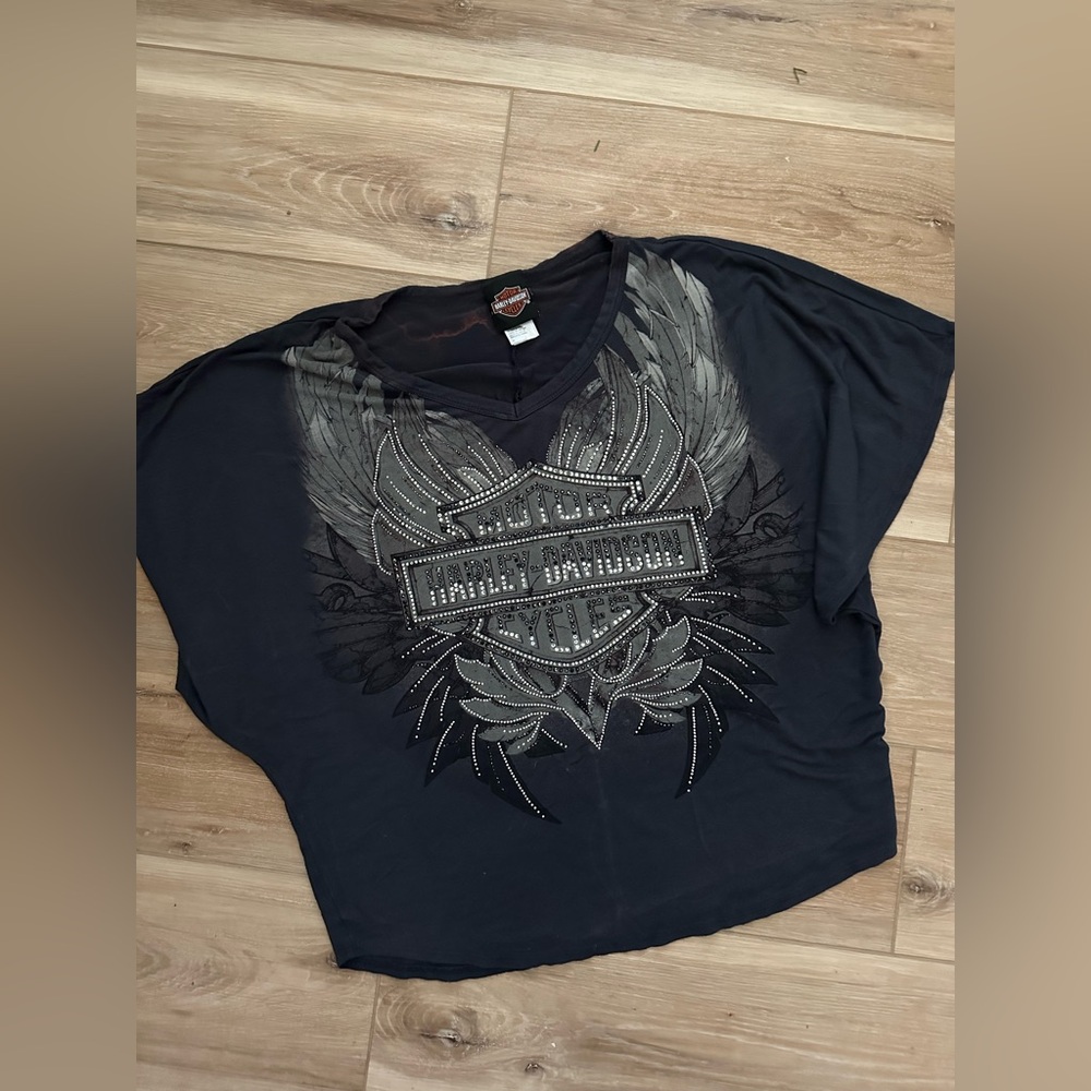 Harley Davidson Embellished Tee L
